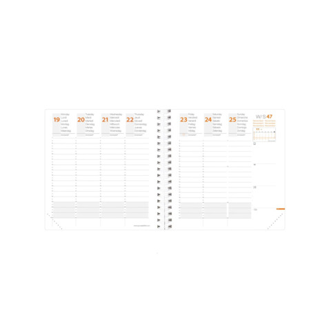 Agenda settimanale 2025 Quo Vadis Time&Life Medium 16x16 cm blu cangiante 54012025MQ